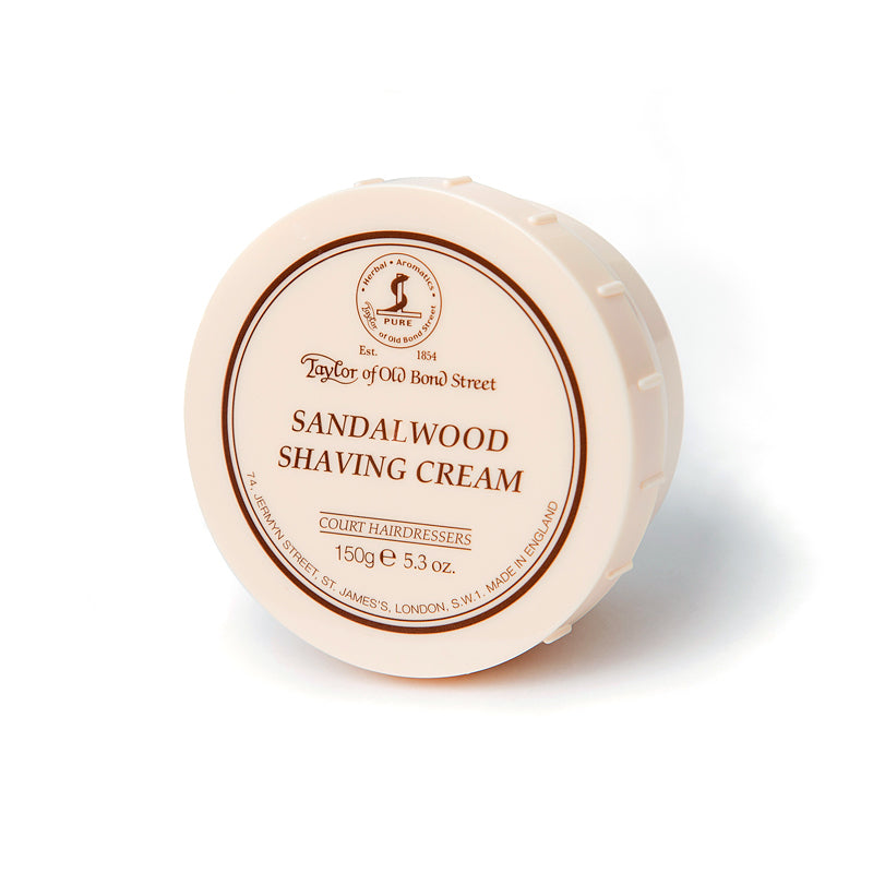 taylor-of-old-bond-street-sandalwood-rasiercreme-150g-im-tiegel-holzig image 1