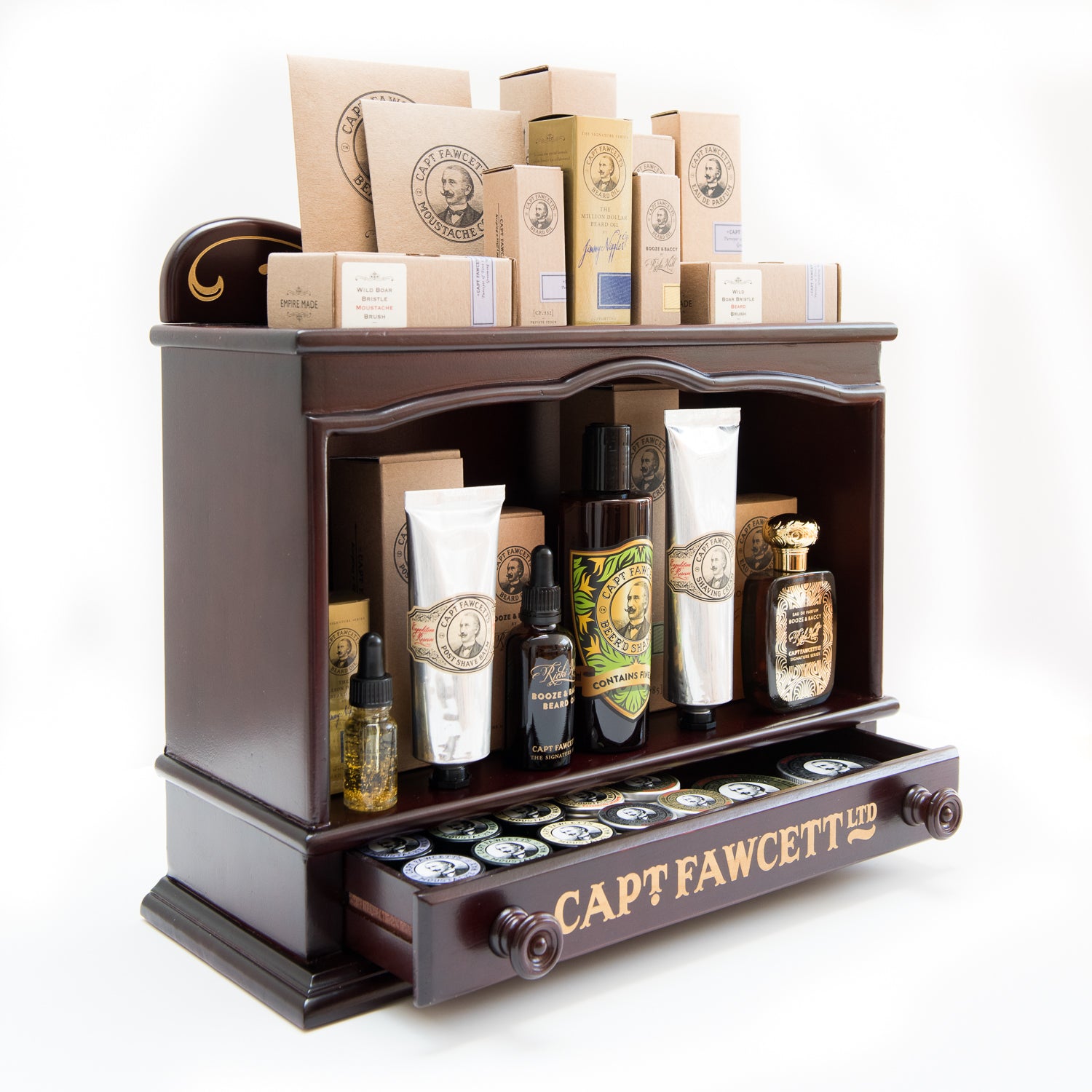 captain-fawcett-display-cabinet-thekenvitrine-holz-schublade image 4