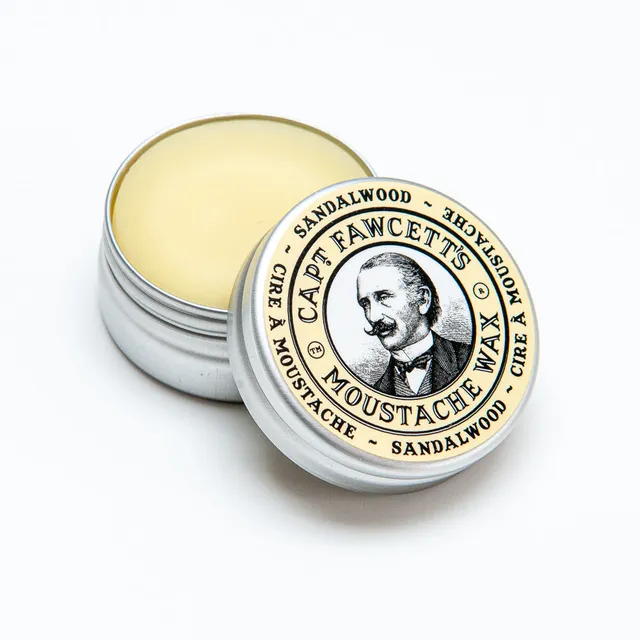 captain-fawcett-sandalwood-moustache-wax-schnurrbartwachs-mit-sandelholz-15-ml image 1