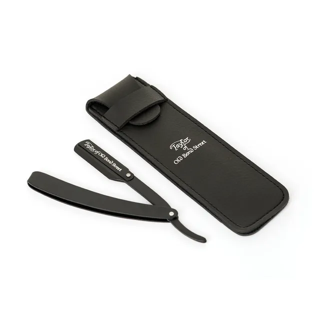 taylor-sandalwood-rasiermesser-wechselklingen-schwarz-mit-etui image 1