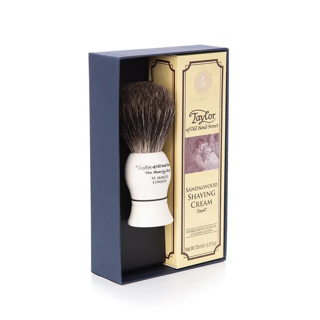 taylor-of-old-bond-street-sandalwood-rasierset-pure-badger-rasiercreme-75-ml-ges image 1