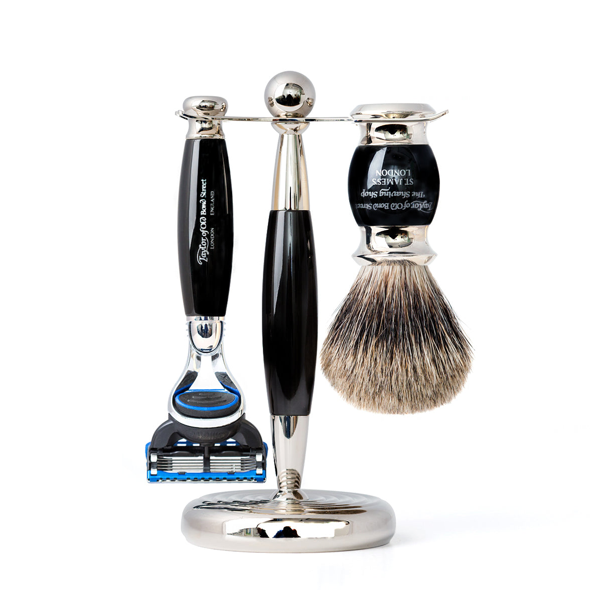 taylor-sandalwood-edwardian-rasierset-dachshaar-fusion-schwarz image 1
