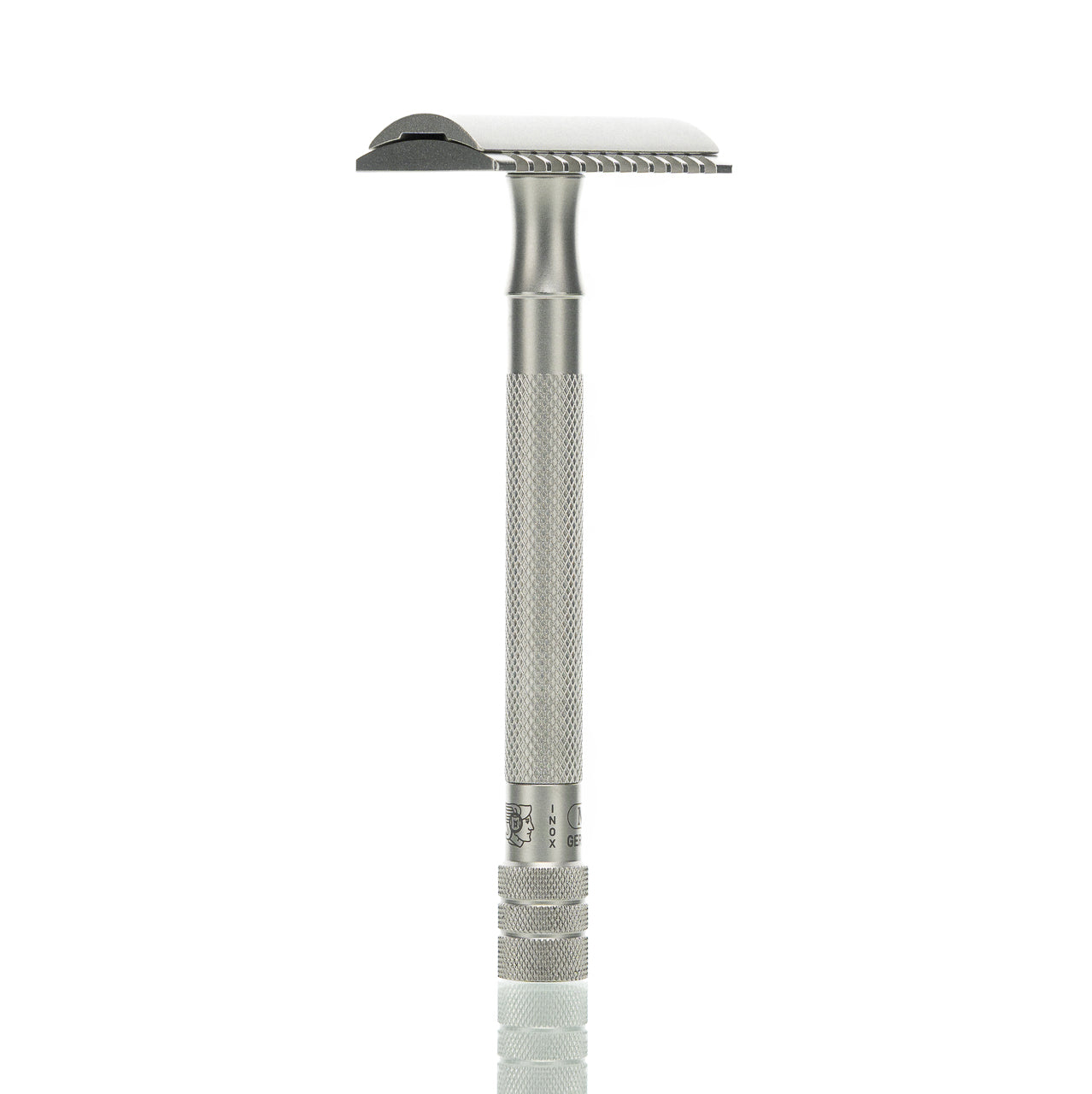 merkur-25-inox-rasierhobel-offener-kamm-edelstahl-langer-griff image 1