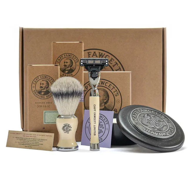 captain-fawcett-shave-brush-razor-soap-gift-set-rasierset-mit-rasierpinsel-rasie image 1