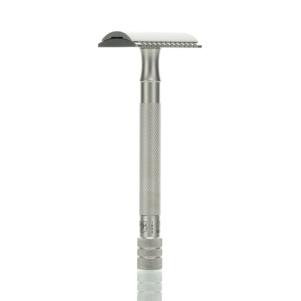 merkur-25-inox-rasierhobel-offener-kamm-edelstahl-langer-griff image 1