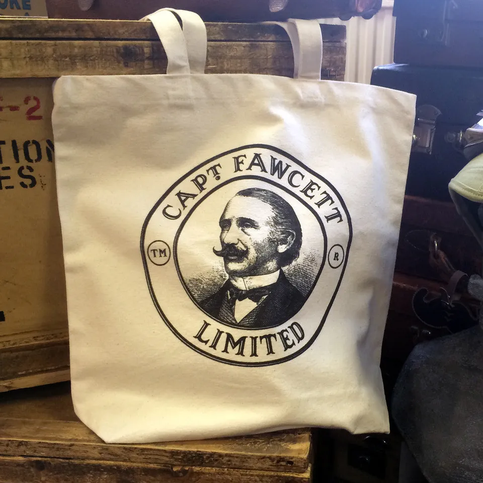 captain-fawcett-the-captain-s-tote-tragetasche-stoff-vintage image 1