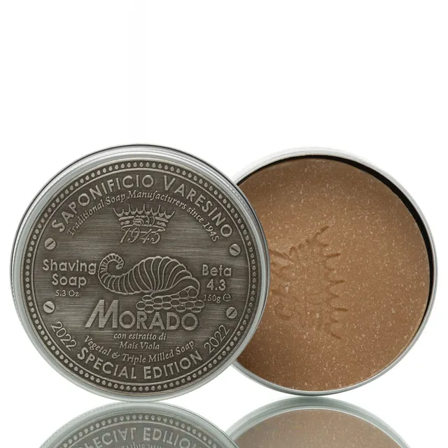 saponificio-varesino-morado-rasierseife-metalldose-150g-lavendel image 1