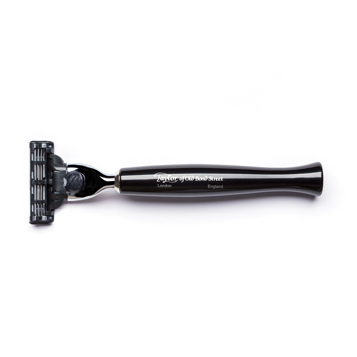 taylor-of-old-bond-street-platinum-no-74-mach3-rasierer-mit-schwarzem-griff image 1