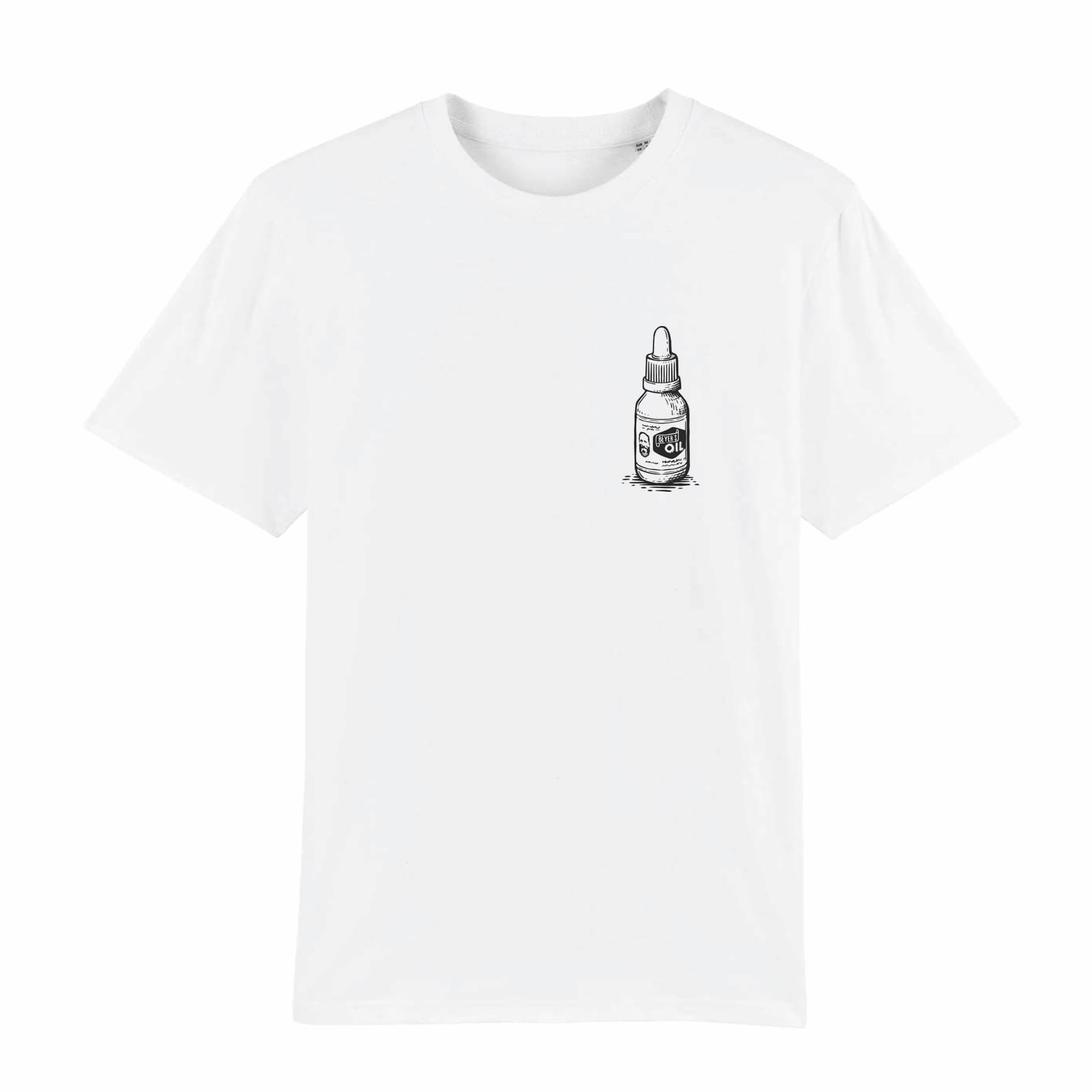 beyer-s-oil-bottle-t-shirt-weiss-bio-baumwolle image 1