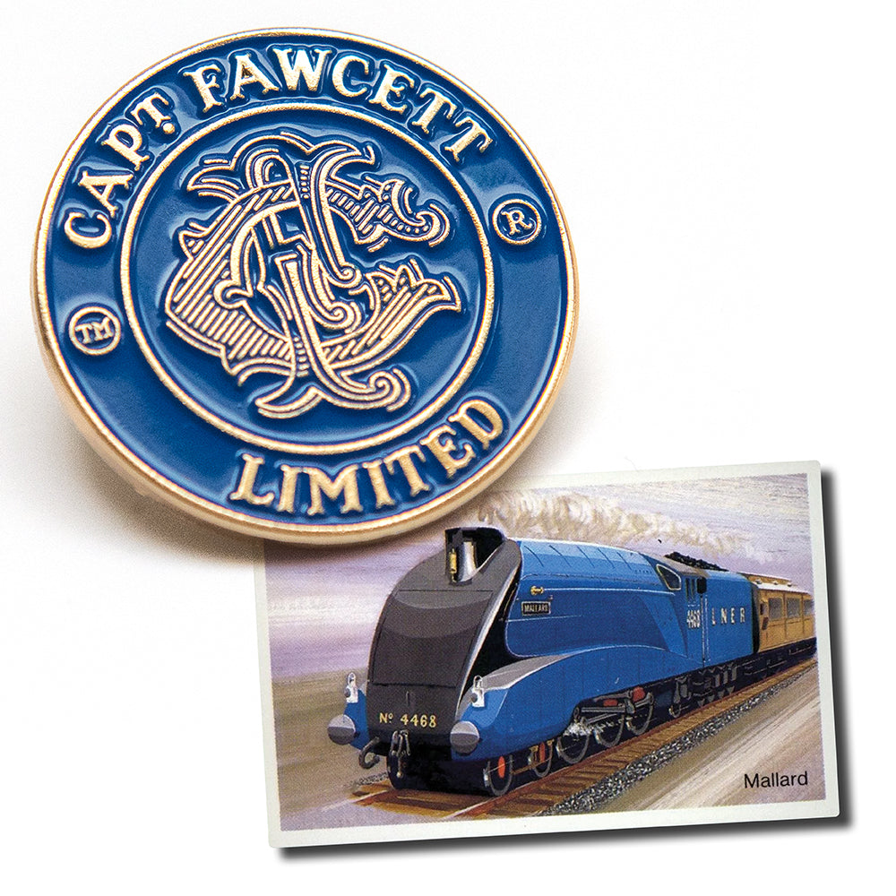 captain-fawcett-stove-enamel-badge-anstecker-blau-gold image 2
