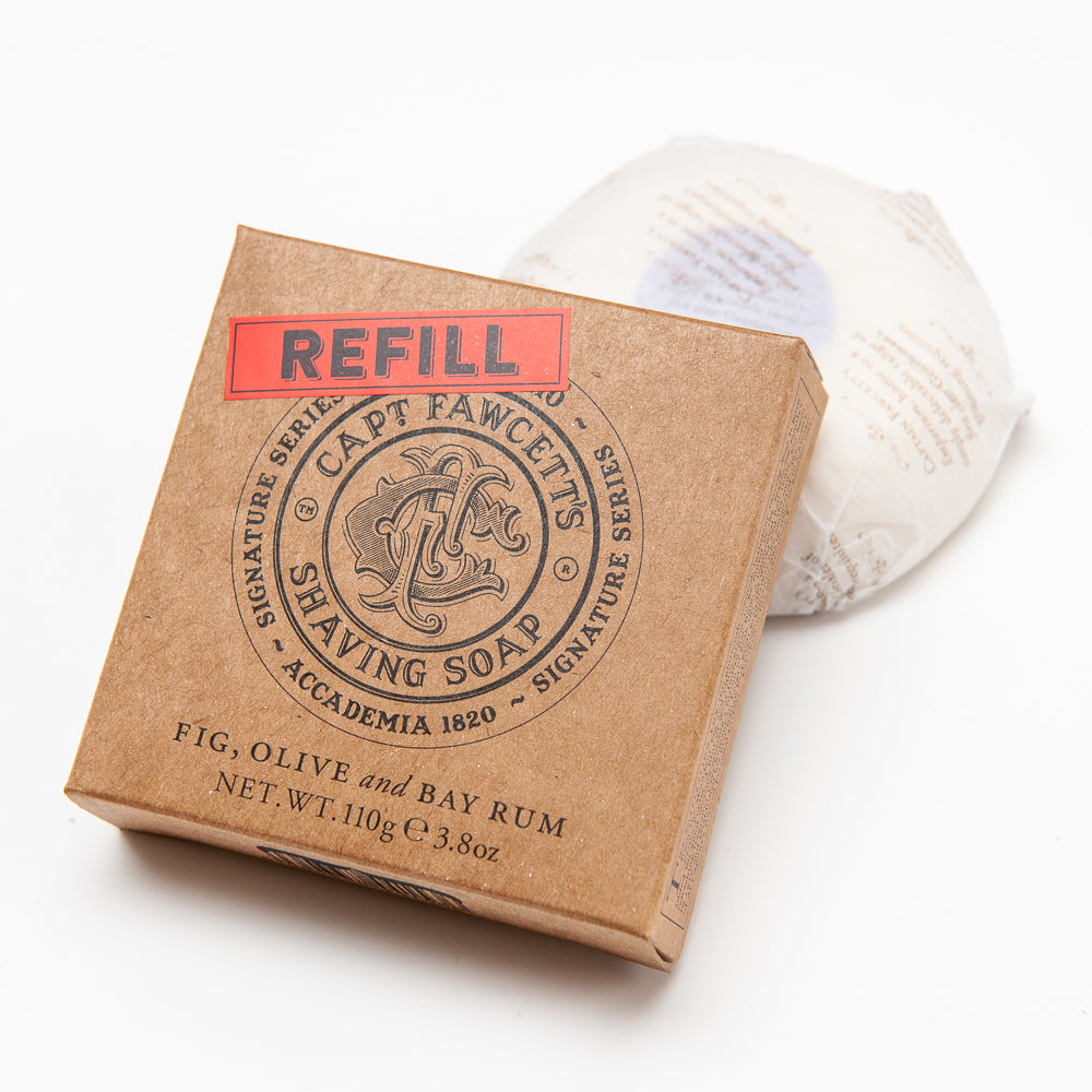 captain-fawcett-scapicchio-rasierseife-refill-fig-olive-bay-rum-100-g image 1