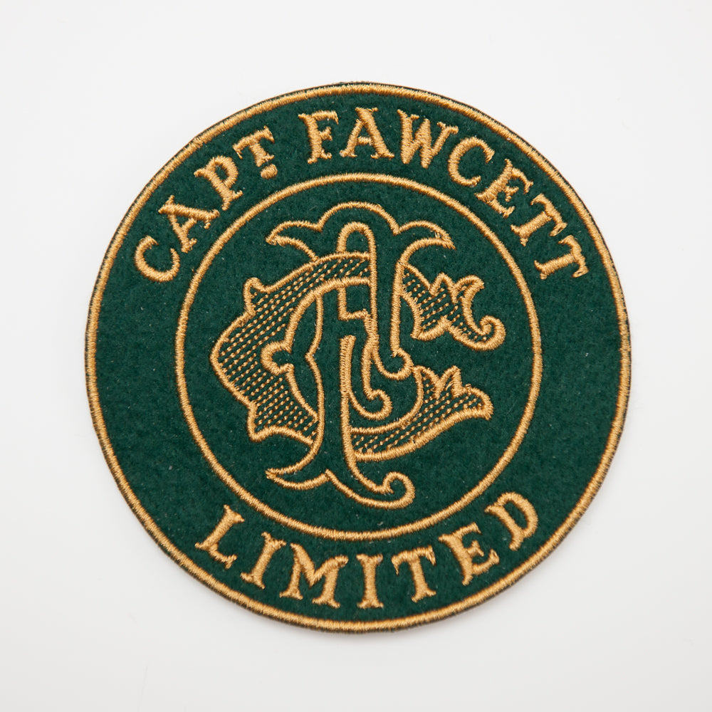 captain-fawcett-aufn-her-filz-patch-gr-n-gold-monogramm image 2