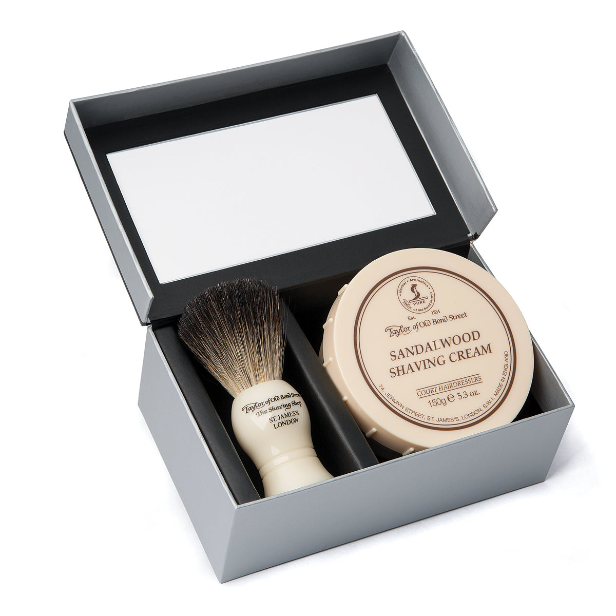 taylor-of-old-bond-street-sandalwood-rasierset-rasiercreme-150g-pinsel image 2