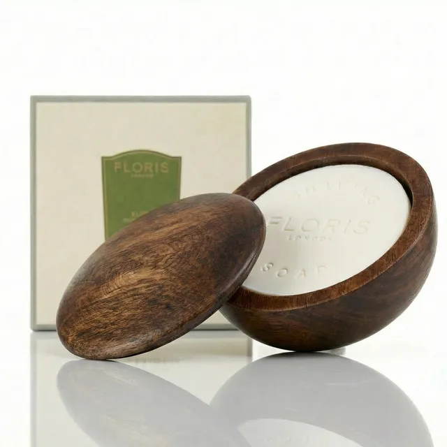 floris-elite-rasierseife-holzschale-100g-sheabutter image 1