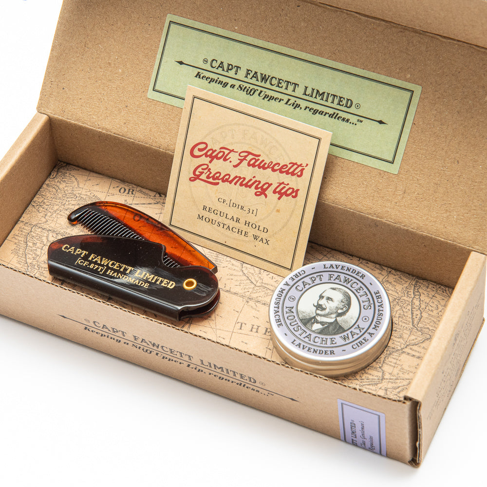captain-fawcett-moustache-care-schnurrbartwachs-kamm-lavendel image 6