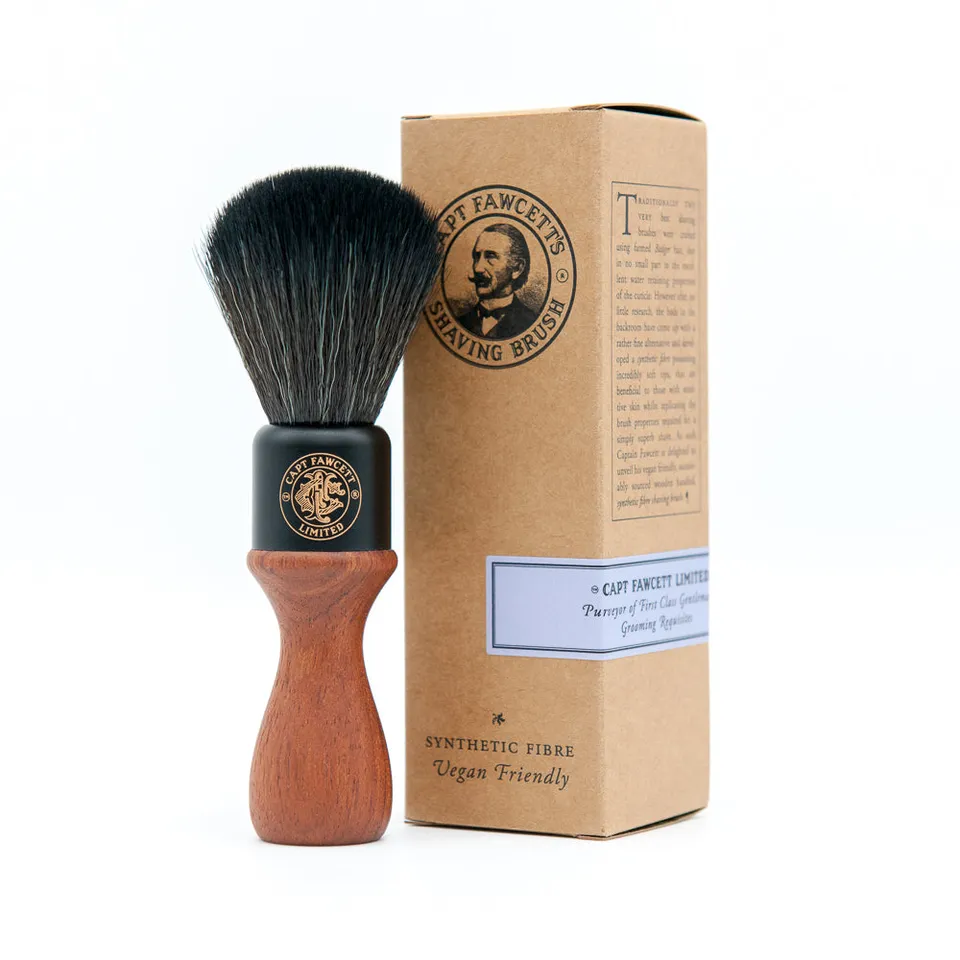 captain-fawcett-shaving-care-rasierpinsel-synthetisch-holzgriff-vegan image 1