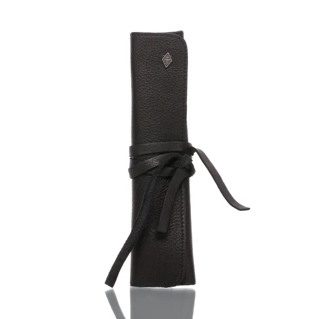 giesen-forsthoff-rolltasche-leder-schwarz-rasiermesser image 1