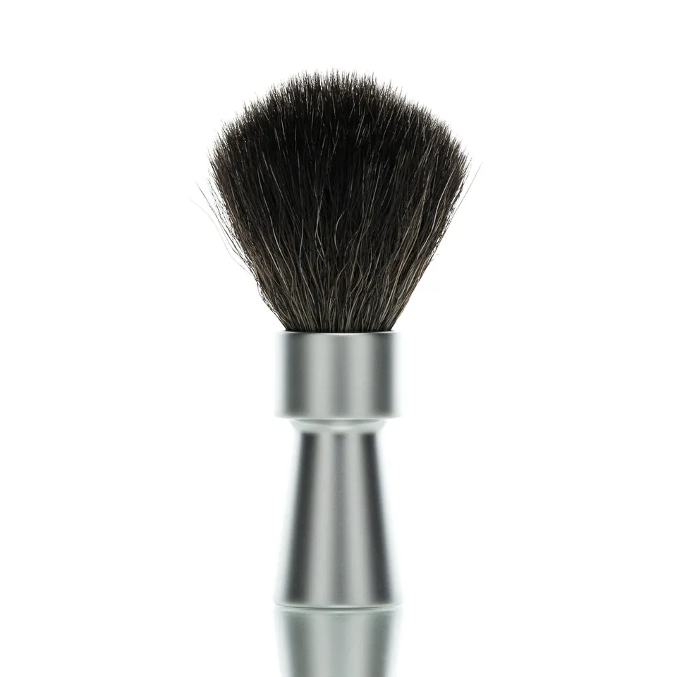 merkur-1100-rasierpinsel-matt-chrom-synthetik-haar-vegane-black-fibre image 1