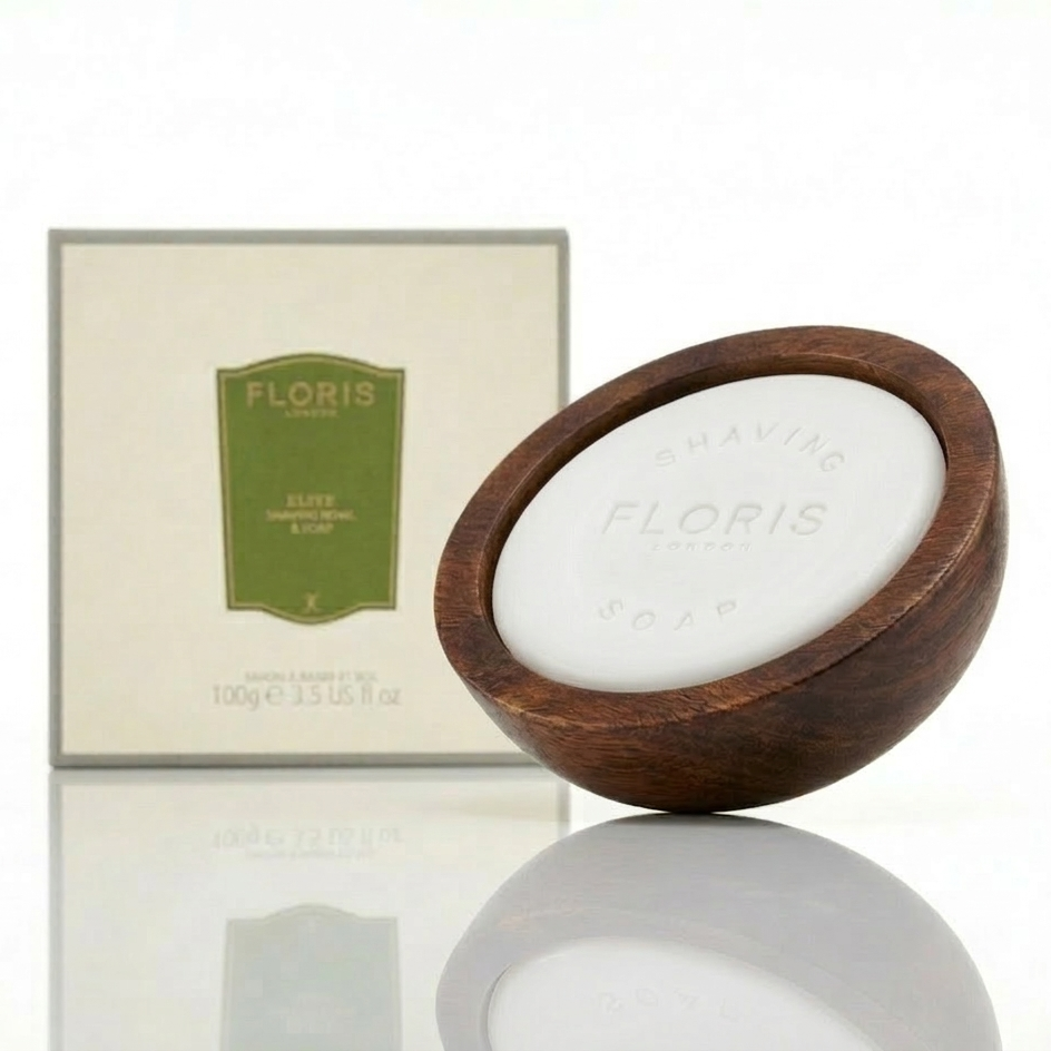 floris-elite-rasierseife-holzschale-100g-sheabutter image 2
