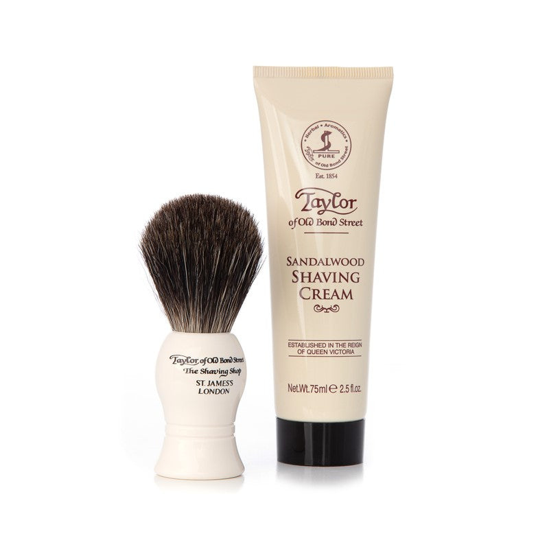 taylor-of-old-bond-street-sandalwood-rasierset-pure-badger-rasiercreme-75-ml-ges image 3