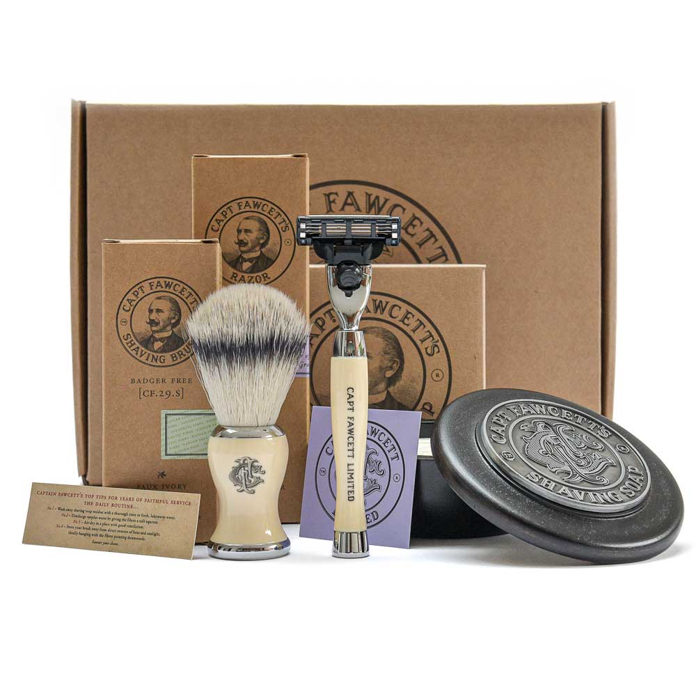 captain-fawcett-shave-brush-razor-soap-gift-set-rasierset-mit-rasierpinsel-rasie image 1