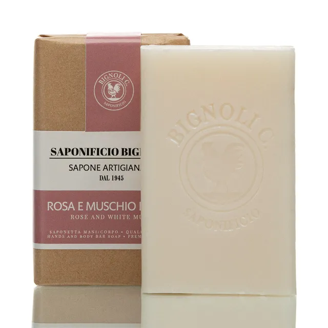 saponificio-bignoli-seife-rose-white-musk-150g-st-ckseife image 1