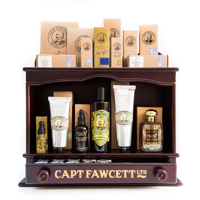 captain-fawcett-display-cabinet-thekenvitrine-holz-schublade image 1