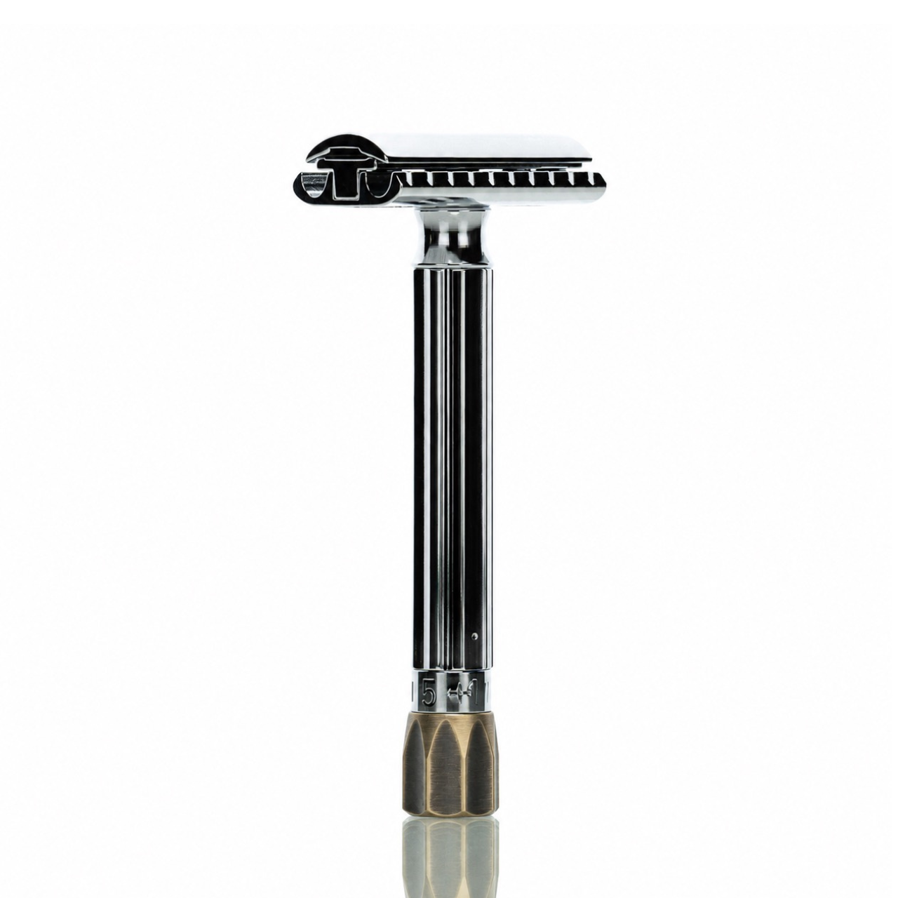 merkur-510c-progress-rasierhobel-messing-langer-griff image 1