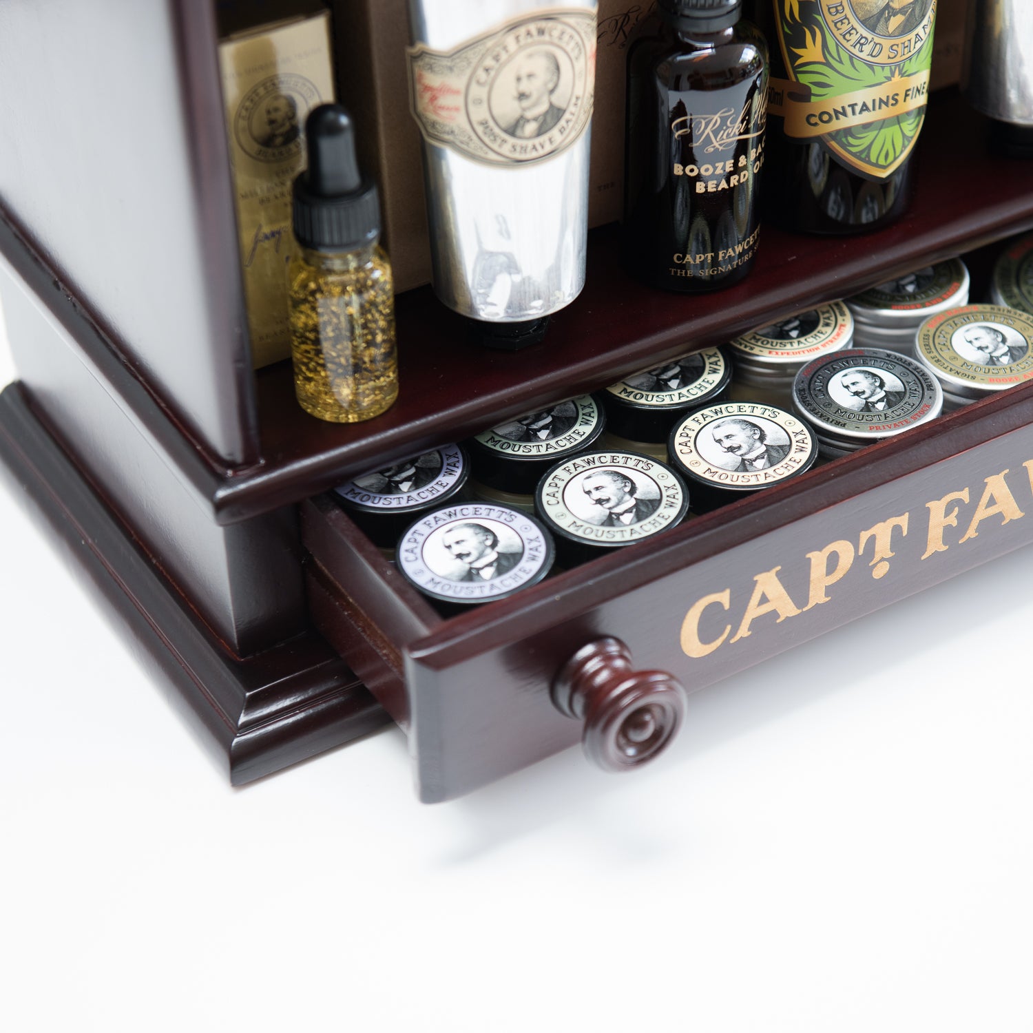 captain-fawcett-display-cabinet-thekenvitrine-holz-schublade image 3