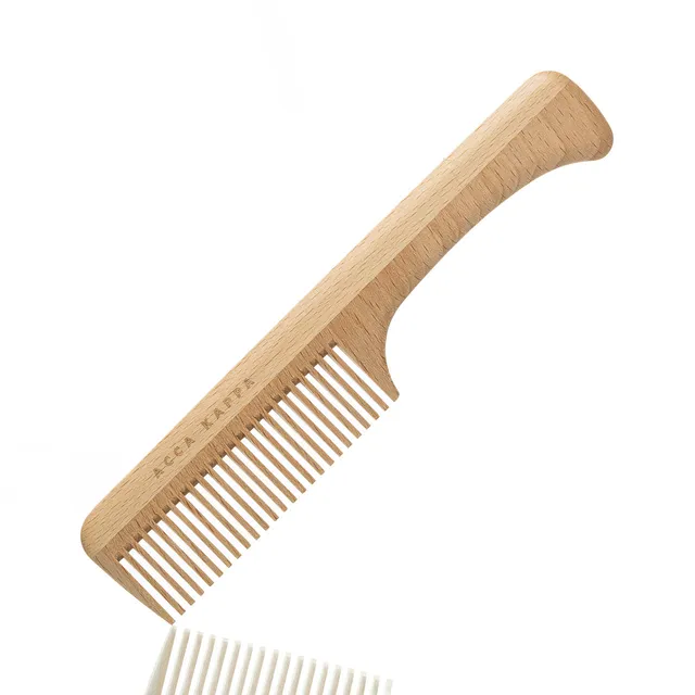 acca-kappa-natura-holzkamm-buche-mit-griff-20-cm-antistatisch-made-in-italy image 1