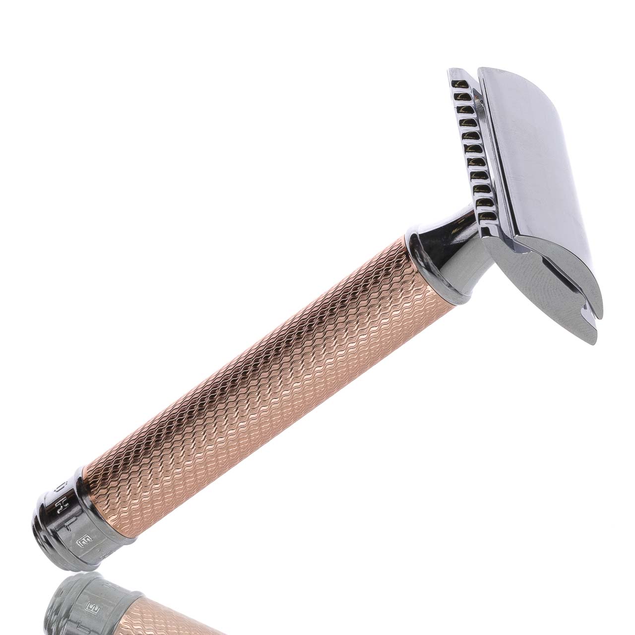 m-hle-r89-rasierhobel-rose-gold-geschlossener-kamm-double-edge-1-st-ck-sanft image 2