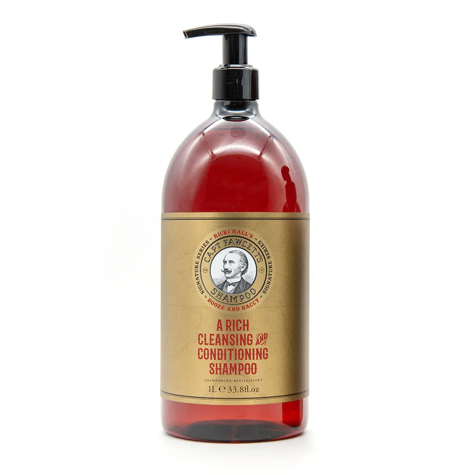 captain-fawcett-booze-baccy-shampoo-1-liter-sulfatfreies-shampoo-mit-orangen-zes image 1