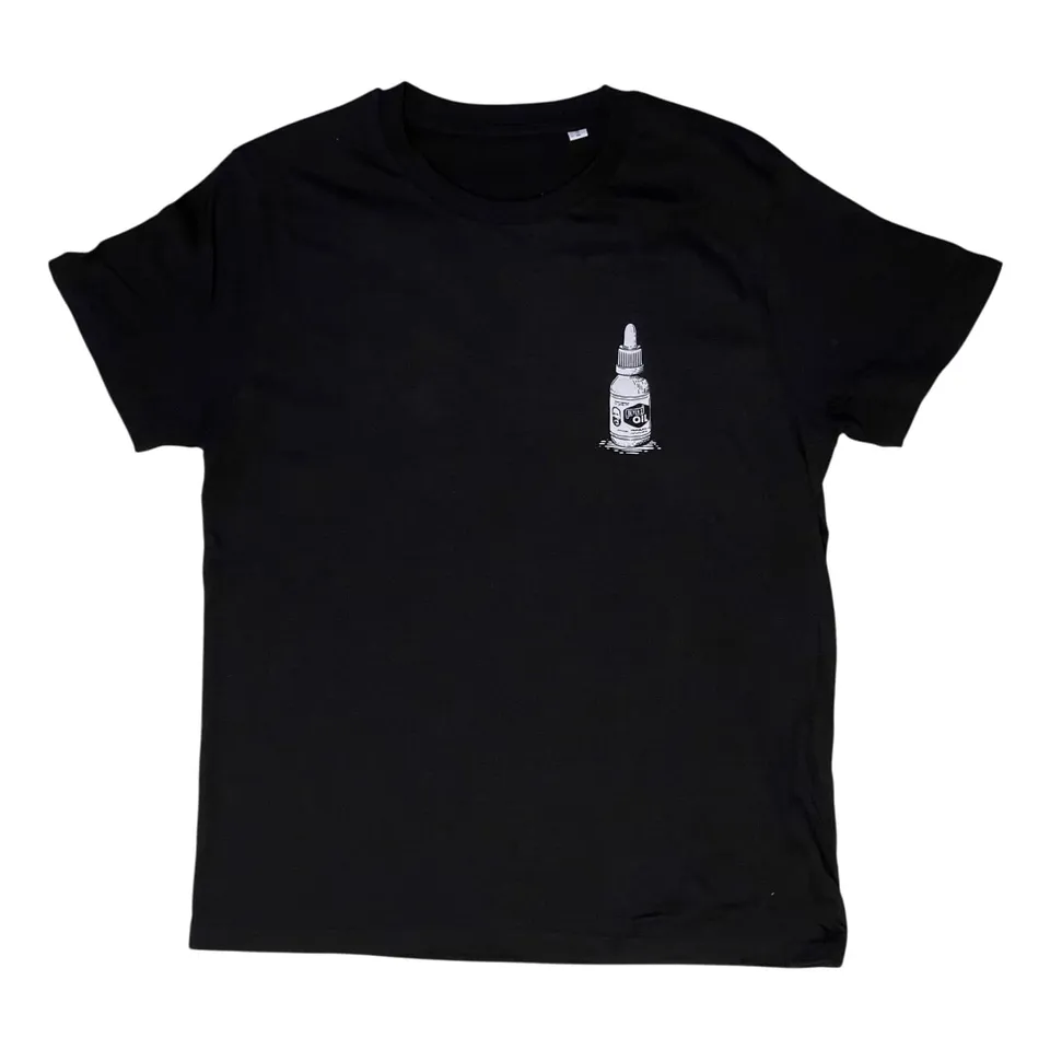 beyer-s-oil-verbena-t-shirt-bottle-schwarz-bio-baumwolle image 1