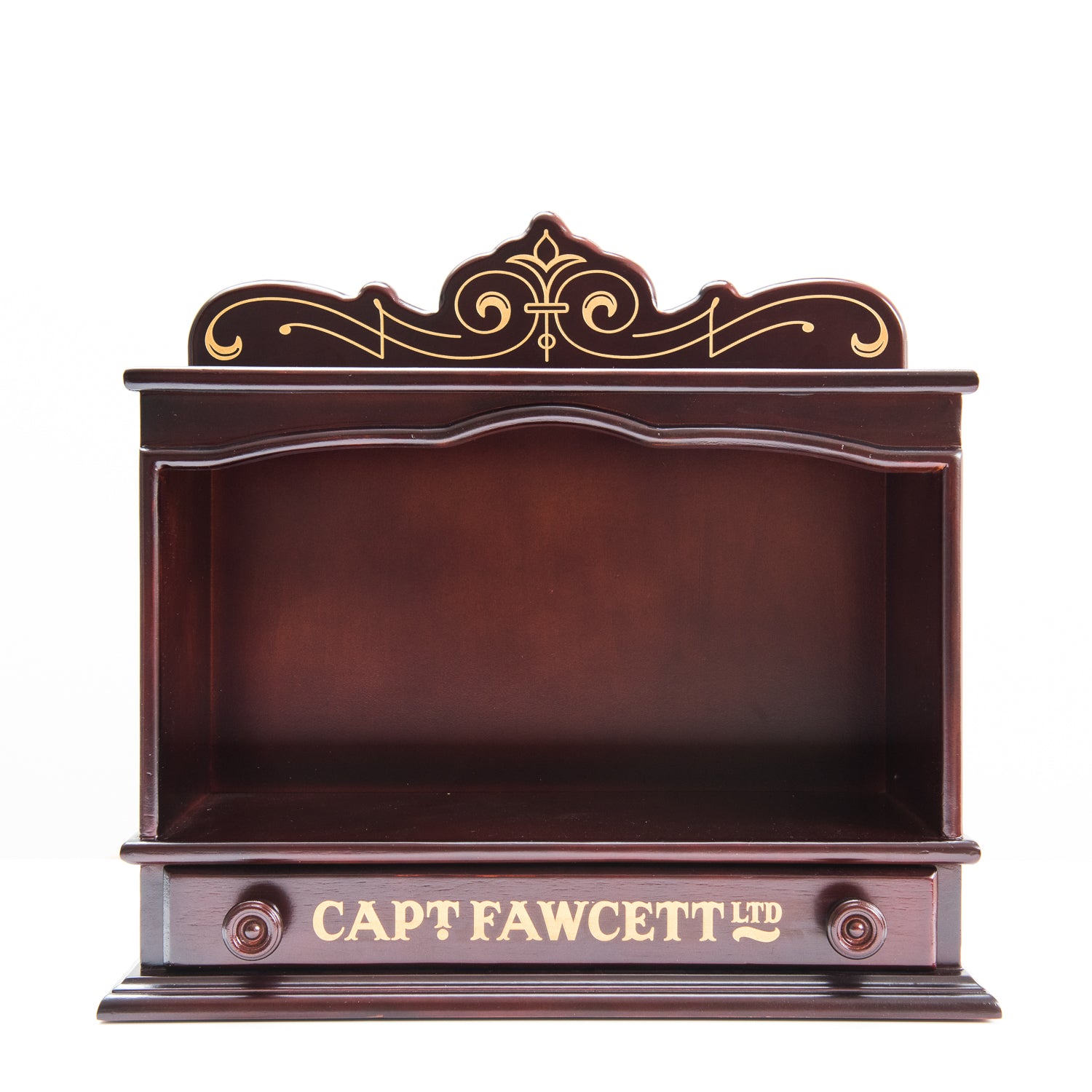 captain-fawcett-display-cabinet-thekenvitrine-holz-schublade image 2