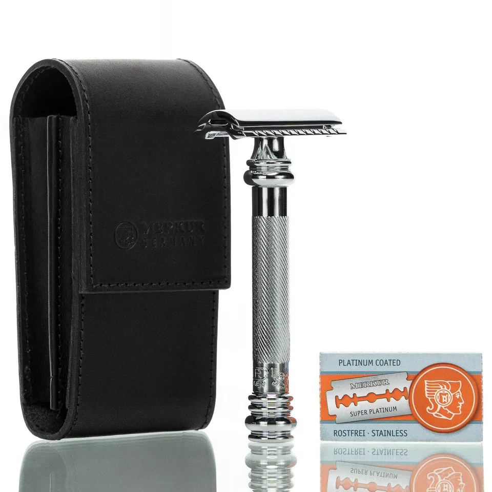 merkur-5004-reiseset-mit-38c-hobel-lederetui-klingen image 1