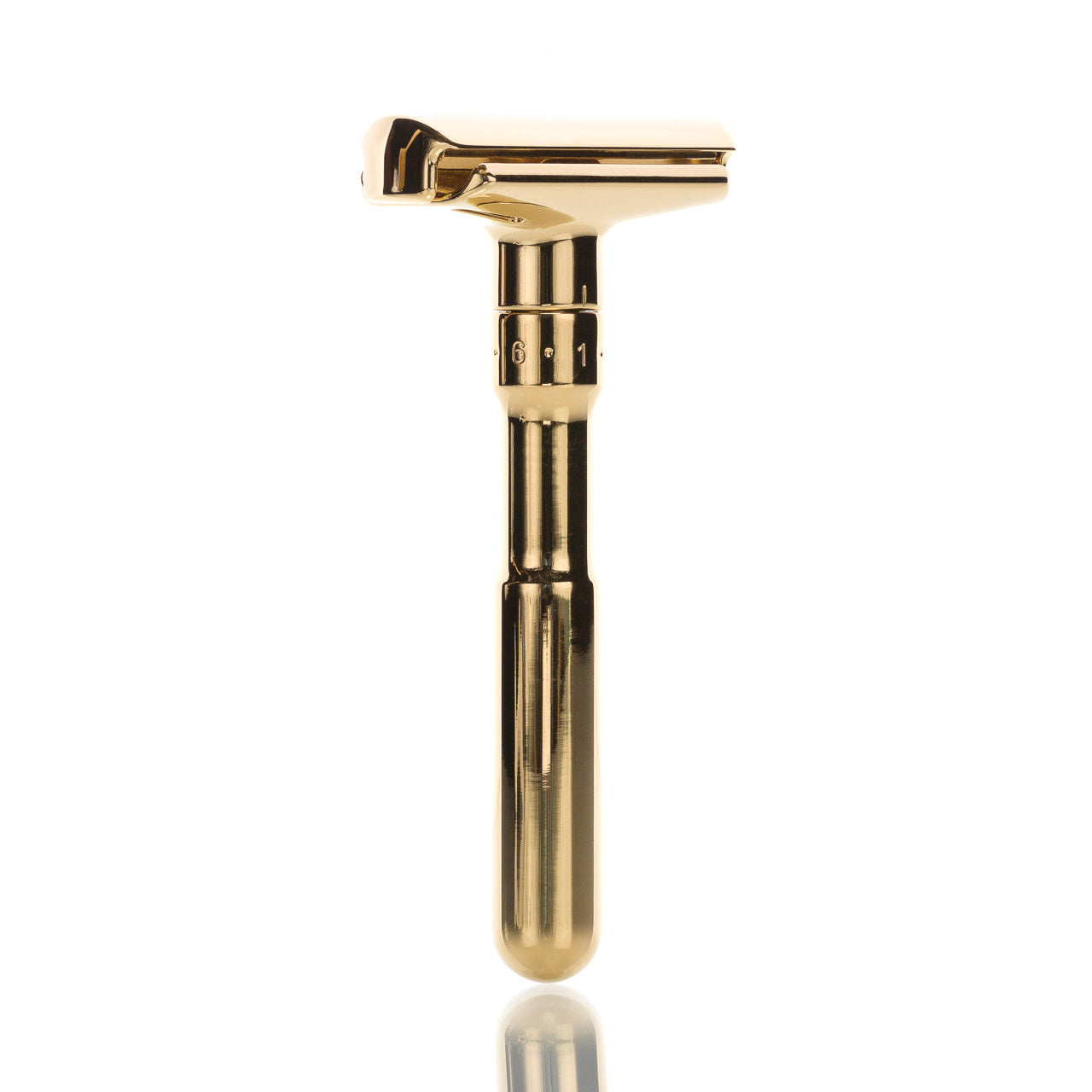 merkur-futur-702-glanzgold-rasierhobel-einstellbarer-klingenspalt-24-karat image 1