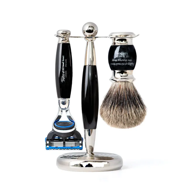 taylor-sandalwood-edwardian-rasierset-dachshaar-fusion-schwarz image 1
