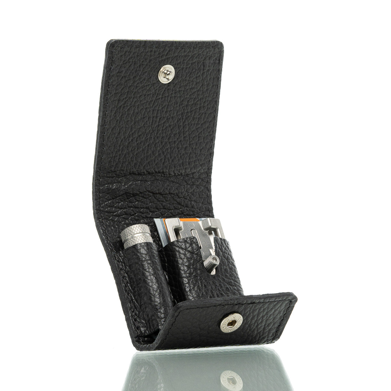 blackbeards-rasur-reiserasierer-933-inox-zerlegbar-edelstahl-im-lederetui image 1
