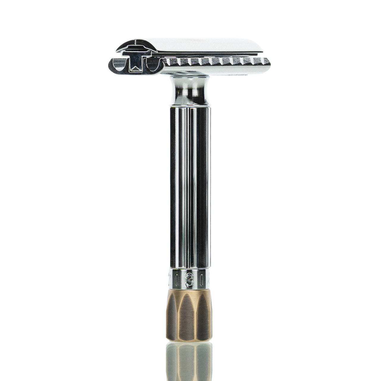 merkur-progress-500c-rasierhobel-einstellbar-antik-messing image 1